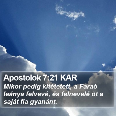 Apostolok 7:21 KAR Bible Verse Image