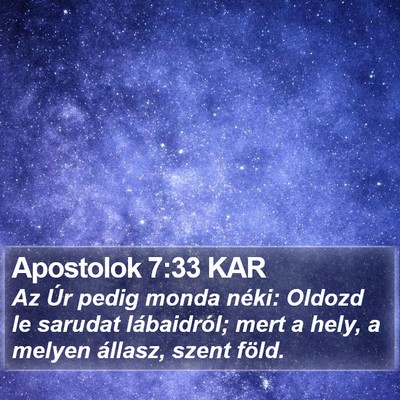 Apostolok 7:33 KAR Bible Verse Image