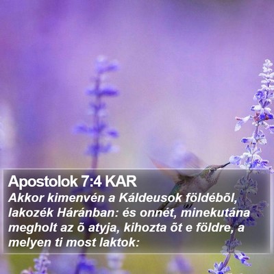 Apostolok 7:4 KAR Bible Verse Image