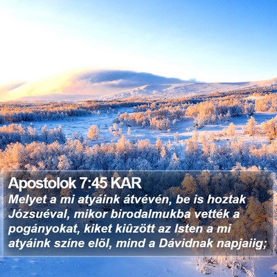 Apostolok 7:45 KAR Bible Verse Image