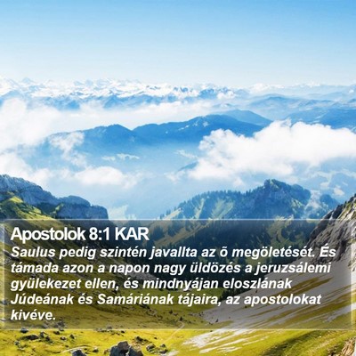 Apostolok 8:1 KAR Bible Verse Image