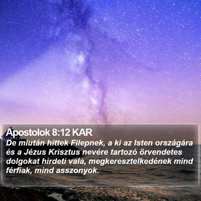 Apostolok 8:12 KAR Bible Verse Image