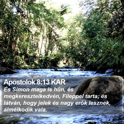 Apostolok 8:13 KAR Bible Verse Image