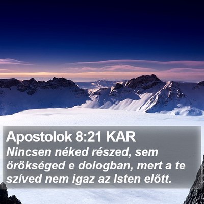 Apostolok 8:21 KAR Bible Verse Image