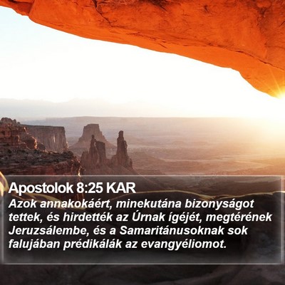 Apostolok 8:25 KAR Bible Verse Image