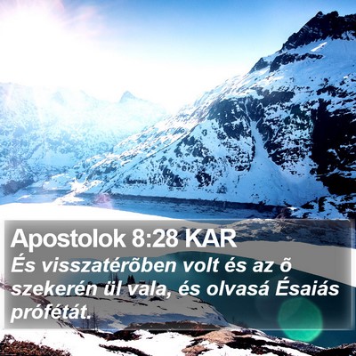 Apostolok 8:28 KAR Bible Verse Image