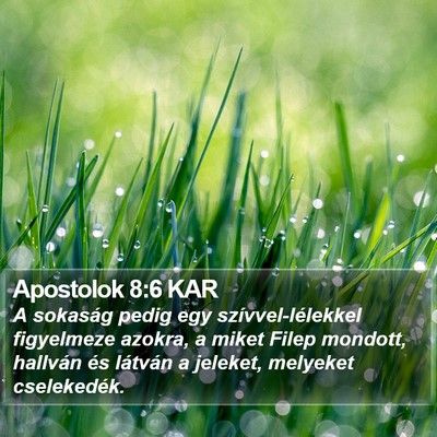 Apostolok 8:6 KAR Bible Verse Image
