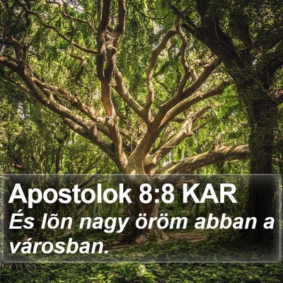 Apostolok 8:8 KAR Bible Verse Image