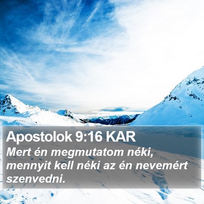 Apostolok 9:16 KAR Bible Verse Image