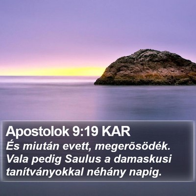 Apostolok 9:19 KAR Bible Verse Image