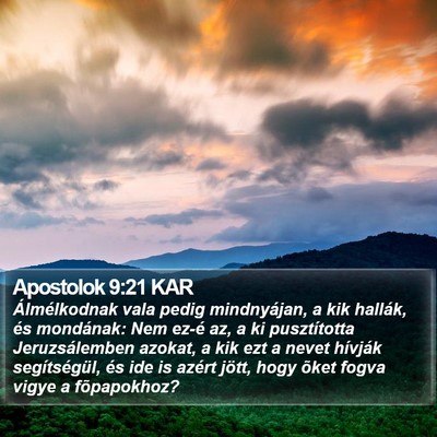 Apostolok 9:21 KAR Bible Verse Image