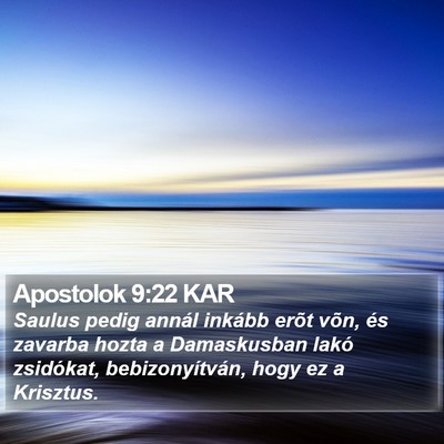 Apostolok 9:22 KAR Bible Verse Image