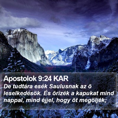 Apostolok 9:24 KAR Bible Verse Image