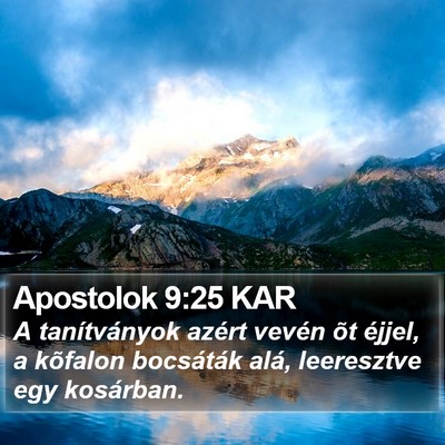 Apostolok 9:25 KAR Bible Verse Image