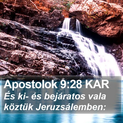 Apostolok 9:28 KAR Bible Verse Image