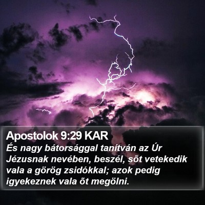 Apostolok 9:29 KAR Bible Verse Image