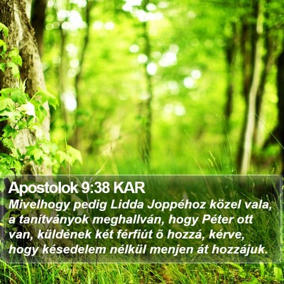 Apostolok 9:38 KAR Bible Verse Image