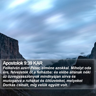 Apostolok 9:39 KAR Bible Verse Image