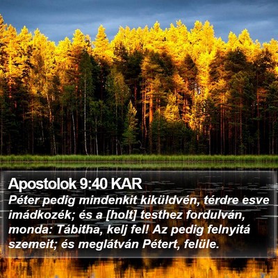 Apostolok 9:40 KAR Bible Verse Image
