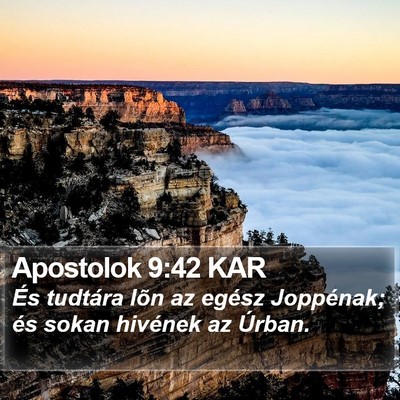 Apostolok 9:42 KAR Bible Verse Image
