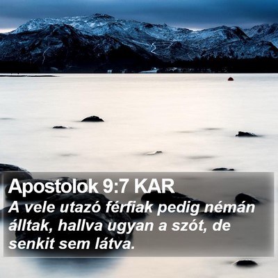 Apostolok 9:7 KAR Bible Verse Image