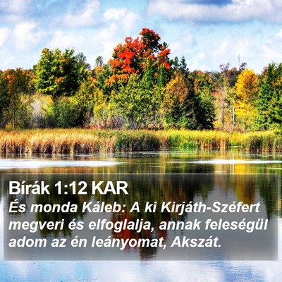 Bírák 1:12 KAR Bible Verse Image