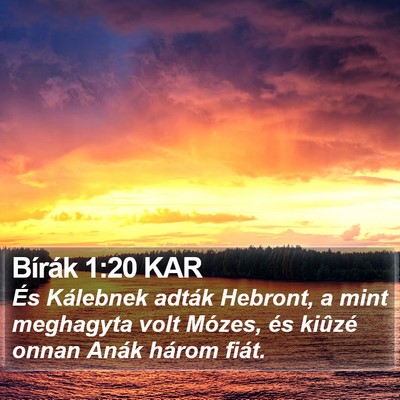 Bírák 1:20 KAR Bible Verse Image