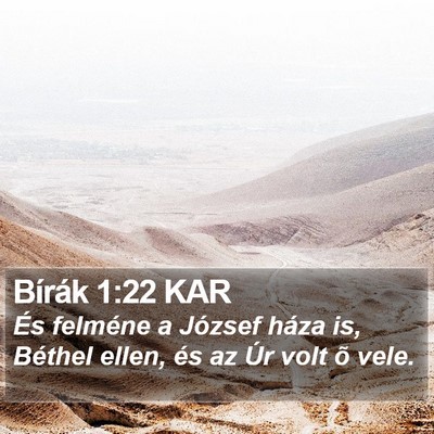 Bírák 1:22 KAR Bible Verse Image