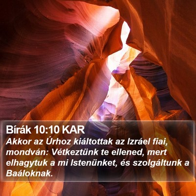 Bírák 10:10 KAR Bible Verse Image