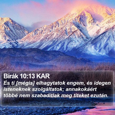 Bírák 10:13 KAR Bible Verse Image