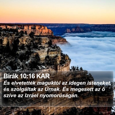 Bírák 10:16 KAR Bible Verse Image