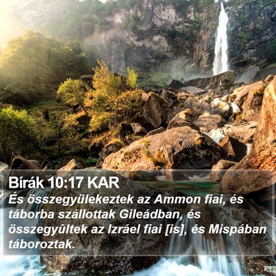 Bírák 10:17 KAR Bible Verse Image