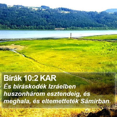 Bírák 10:2 KAR Bible Verse Image