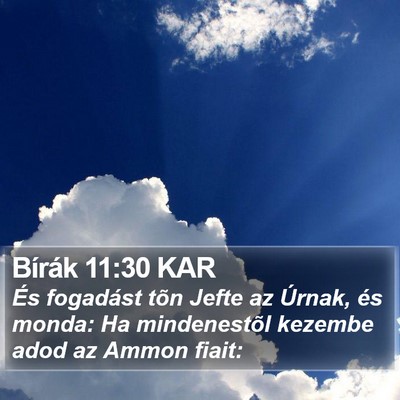 Bírák 11:30 KAR Bible Verse Image