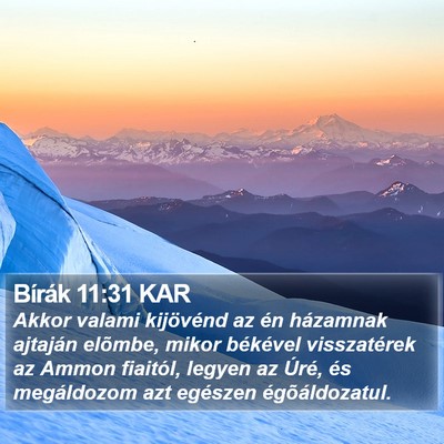 Bírák 11:31 KAR Bible Verse Image