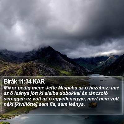 Bírák 11:34 KAR Bible Verse Image