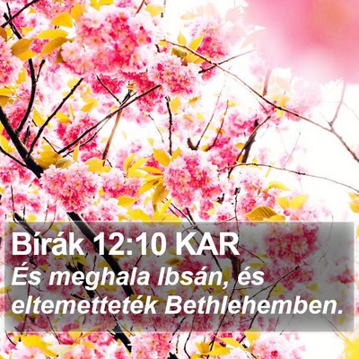 Bírák 12:10 KAR Bible Verse Image