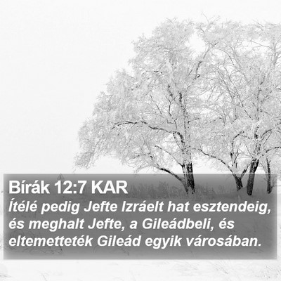 Bírák 12:7 KAR Bible Verse Image
