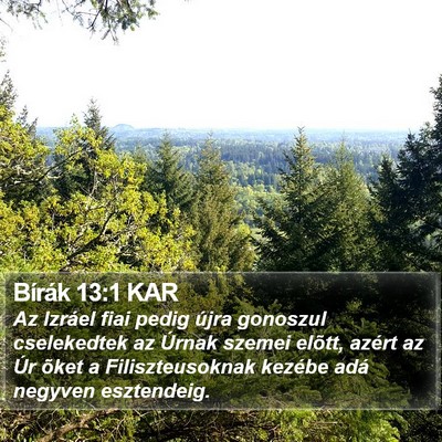 Bírák 13:1 KAR Bible Verse Image