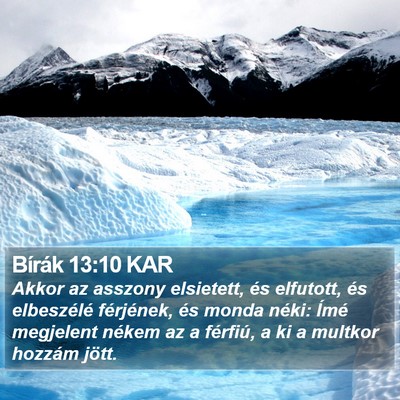 Bírák 13:10 KAR Bible Verse Image