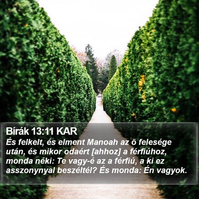 Bírák 13:11 KAR Bible Verse Image