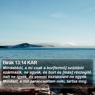 Bírák 13:14 KAR Bible Verse Image