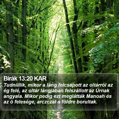Bírák 13:20 KAR Bible Verse Image