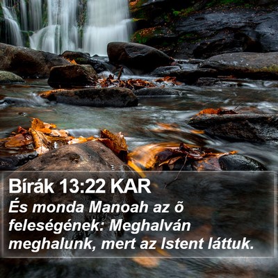 Bírák 13:22 KAR Bible Verse Image