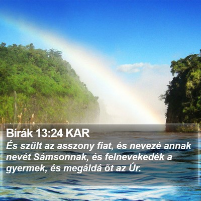 Bírák 13:24 KAR Bible Verse Image