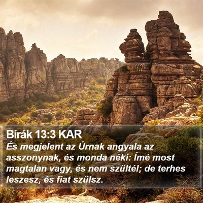 Bírák 13:3 KAR Bible Verse Image