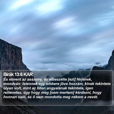 Bírák 13:6 KAR Bible Verse Image