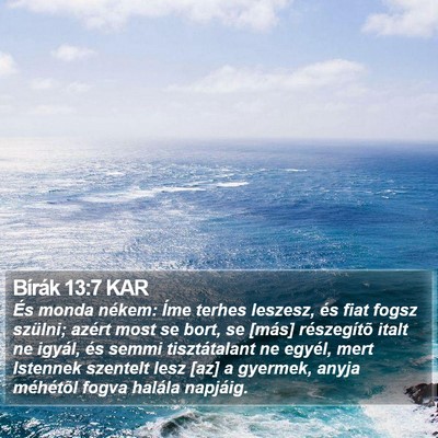 Bírák 13:7 KAR Bible Verse Image