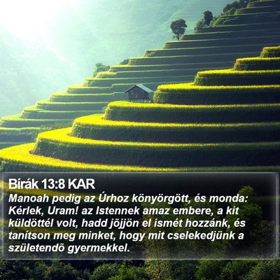 Bírák 13:8 KAR Bible Verse Image