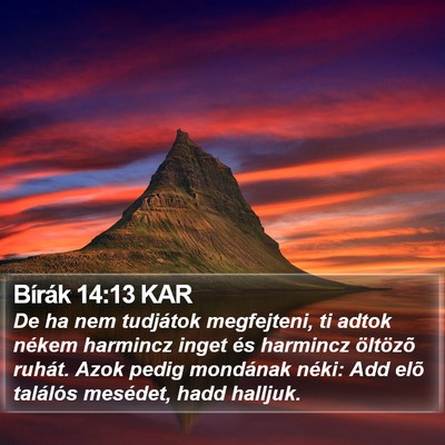Bírák 14:13 KAR Bible Verse Image